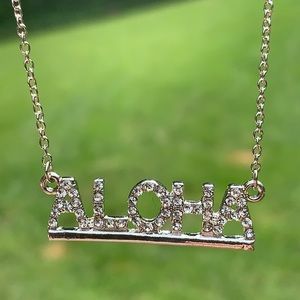 New Clear Crystal “ALOHA” Necklace